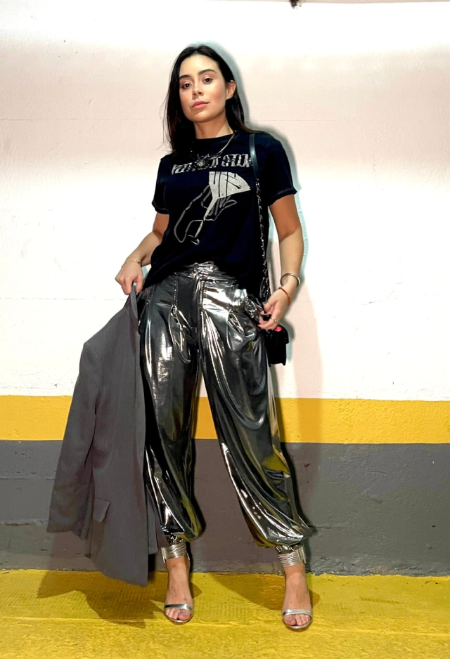 Calça Aladin Disco Inferno Prata — foto da loja oficial